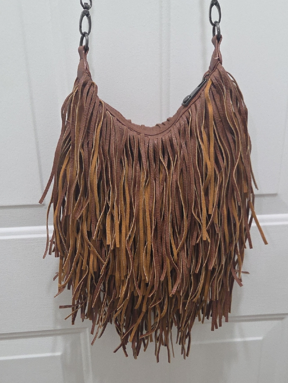 Steve Madden Fringed Brown Crossbody Shoulder Bag